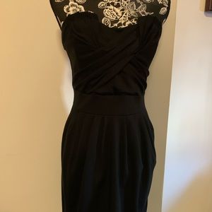Black Strapless H&M Dress with Ruching